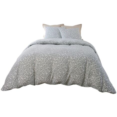 Housse de couette + taies gaze de coton 220 x 240 cm Edane (1/4)