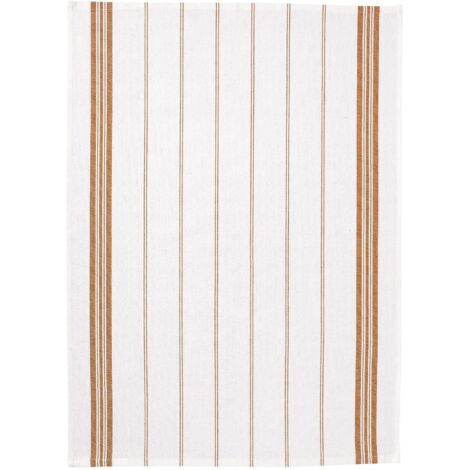 Lot de 2 torchons rayé terracotta 50 x 70 cm (1/3)