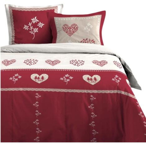 Housse de couette + 1 taie 240 x 260 cm Coeur de montagne mondane
