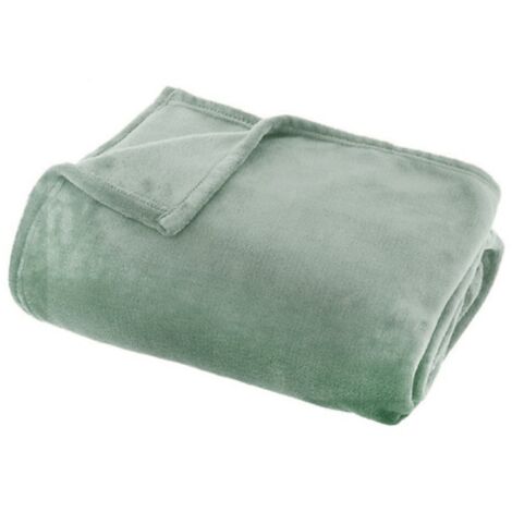 Plaid 130 x 160 cm Collection Olis vert celadon (1/2)