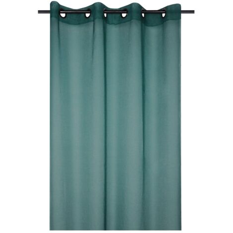 Voilage uni 135 x 260 cm Mona vert emeraude