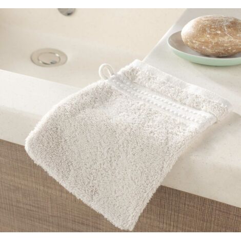 Set De 2 Gants De Toilette 100% Coton 15x21 Cm – Doux Et Absorbants – Couleur Beige Élégante – Tendance