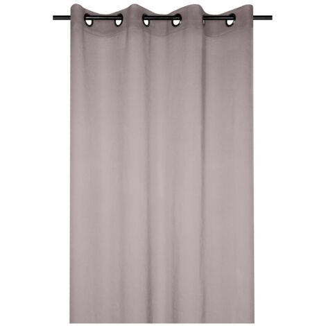 Voilage uni 135 x 260 cm Mona taupe (1/2)