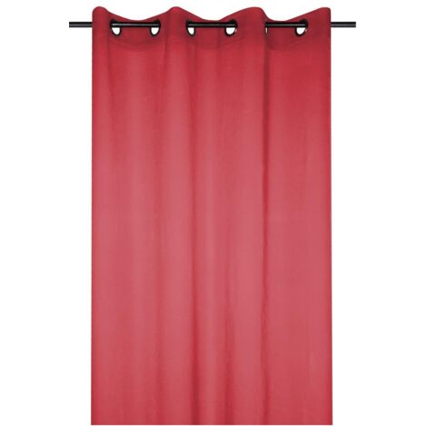 Voilage uni 135 x 260 cm Mona rouge (1/2)