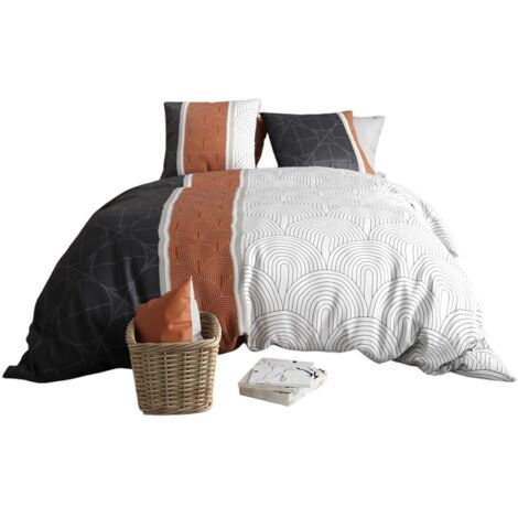 Housse couette + 2 taies 220 x 240 cm Art deco Ekinose
