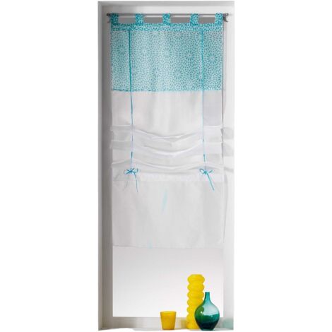Store droit voile uni a passant 45 x 180 cm Tunis Menthe (1/2)