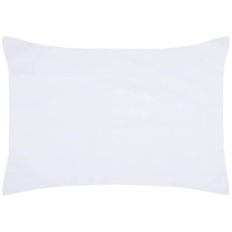 1 Taie d'oreiller percale de coton uni 50 x 70 cm Elysee blanc