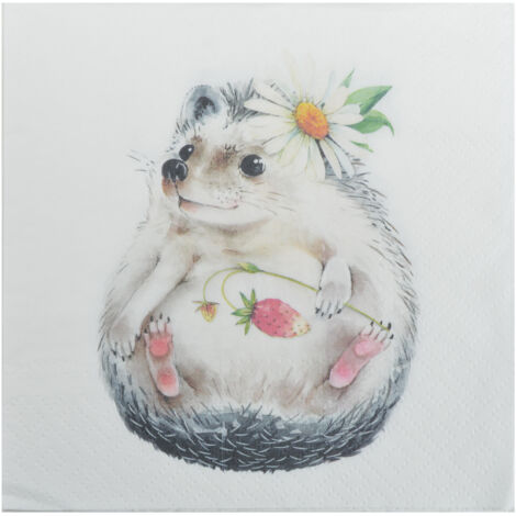 20 serviettes en papier Herisson mignon (1/2)