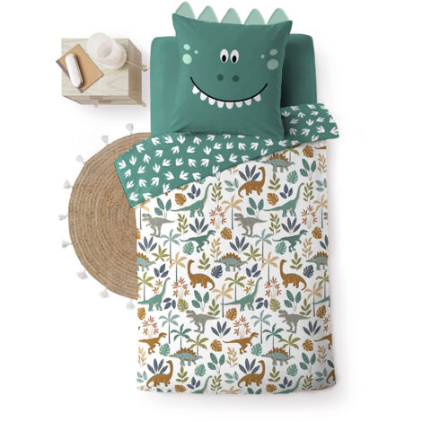 Housse de couette + 1 taie 140 x 200 cm enfant Les Dinosaures (1/4)