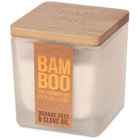 Bougie éco responsable bambou zeste d'orange et clou de girof (1/3)