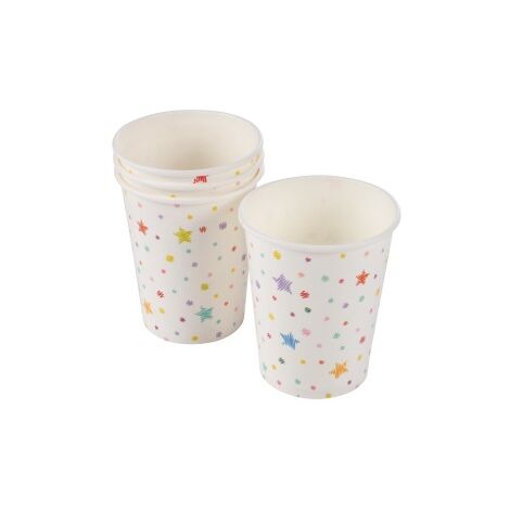 Lot De 6 Gobelets En Carton Thème Poney Pour Fête D'anniversaire Fille - Motif Cheval Mignon, 9x7.5 Cm