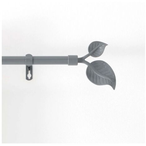 Homemaison – Tringle à rideaux extensible en métal 120-210 cm – 2 embouts décoratifs – Supports ouverts inclus – Pour fenêtres modernes