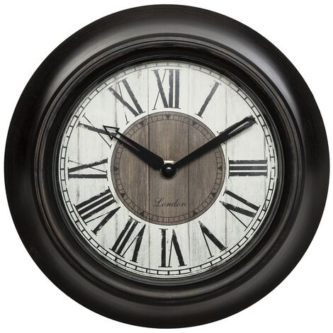 Horloge Vintage London Quartz Company – Pendule De Cheminée En Bois – Testée