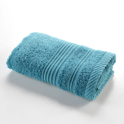 Serviette Invité 30x50 Cm Douceur D'Intérieur - 100% Coton Uni Bleu Élégance - Qualité OEKO-TEX - 600 GSM
