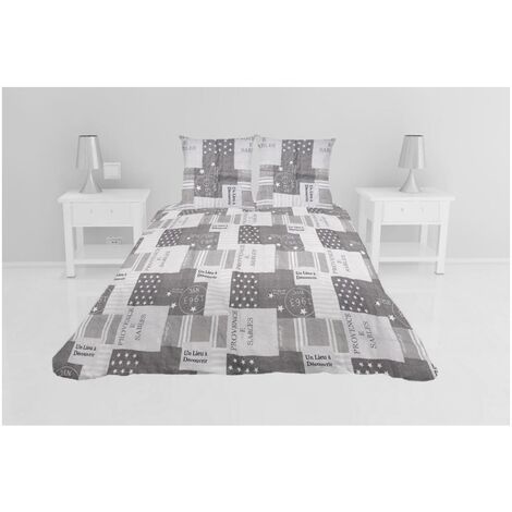 Couvre lit microfibre + taies 220 x 240 cm Provence (1/3)