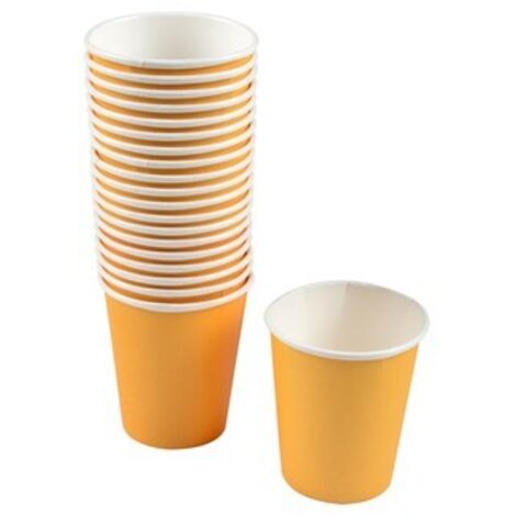 Set de 20 gobelets en carton 23 cl moutarde (1/3)