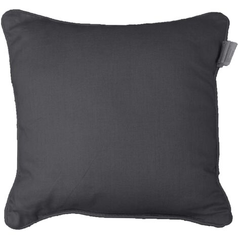 Douceur D'Intérieur Fodera Per Cuscino 40x40 Cm In Cotone – Panama Uni, Colore Nero