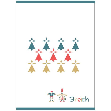 Lot de 2 torchons 50 x 70 cm Hermine bretagne (1/2)