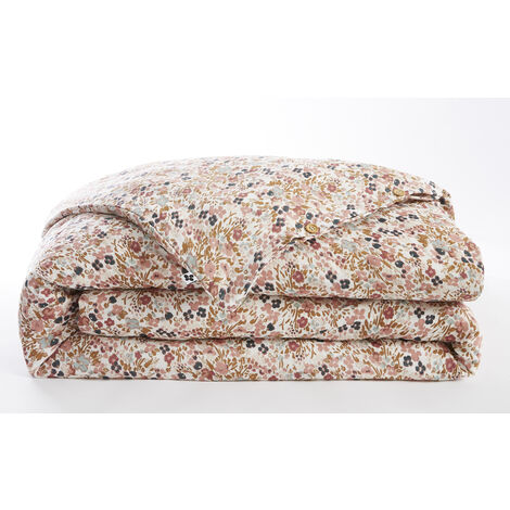 Housse de couette percale de coton (260 x 240 cm) Arama Verte - Linge