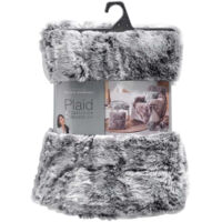 Douceur D'Intérieur – Plaid imitation fourrure 125 x 150 cm – 100 % polyester – Lavable en machine – Décoratif et cocooning