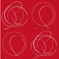 Nappe Toile cirée au mètre Argent Bully Rouge