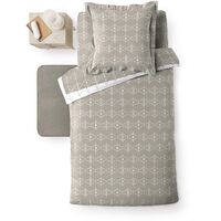 Housse de couette 140 x 200 cm Aris geometrix naturel