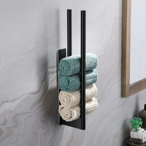 Porte Serviettes Mural 40 cm - Serviette Barre Convient dans la Salle de Bain ou la Cuisine - Auto-adhésif 3M Robuste sans Perçage | Leroy Merlin