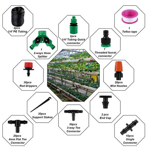 Système d'irrigation Jardin, Micro Irrigation Goutte à Goutte Kit Arrosage  Automatique,Systeme Arrosage Aoutte a