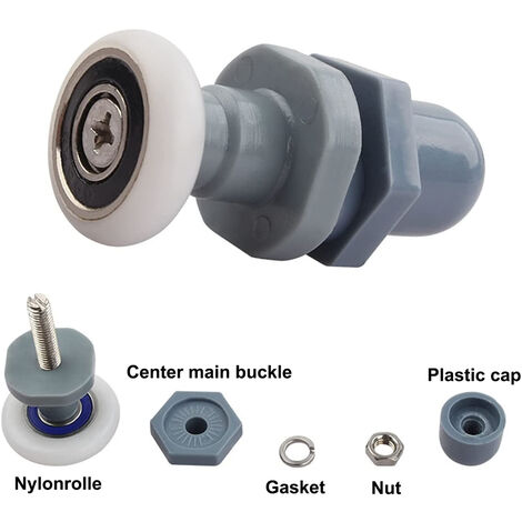 Roulettes Coulissantes Pour Porte En Verre Jeffergarden - 8 Pièces, 25 Mm, Plastique Durable