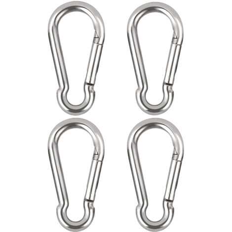 5 Pièces Mousqueton À Verrouillage Rapide Argent Acier Inoxydable 304/M5/M6