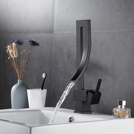 Robinet Mitigeur Lavabo Design Noir Concep't