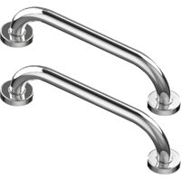 2 Pcs Barre Appui pour Salle de Bain en Acier Inox 35cm Barre de Sécurité Murale Poignée de Douche WC Baignoire avec Vis