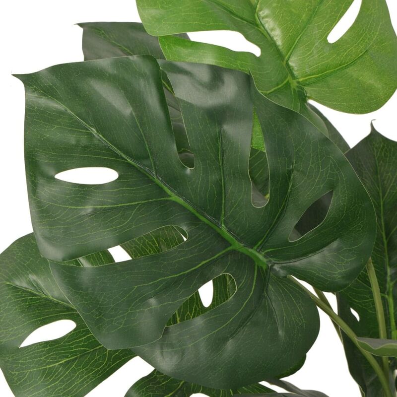 Plante artificielle monstera h. 180 cm feuilles de tortue réalistes pot  inclus Couleur vert Homcom