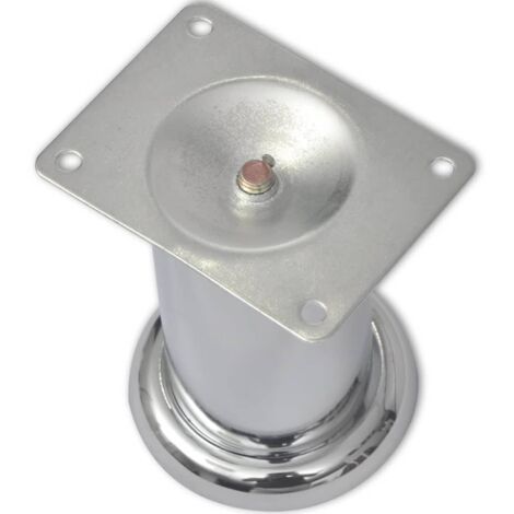 INLIFE Pieds ronds de canapé 4 pcs Chrome 60 mm (1/3)