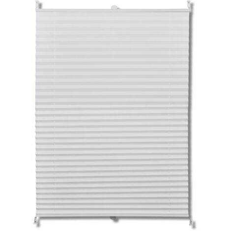 INLIFE Store plissé Blanc 80x125 cm (1/5)