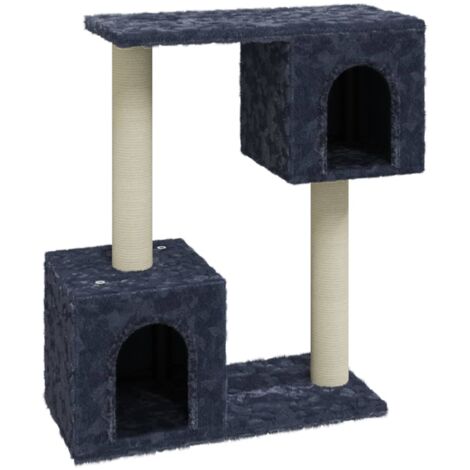 INLIFE Arbre à chat avec griffoirs en sisal Gris foncé 60 cm (1/5)