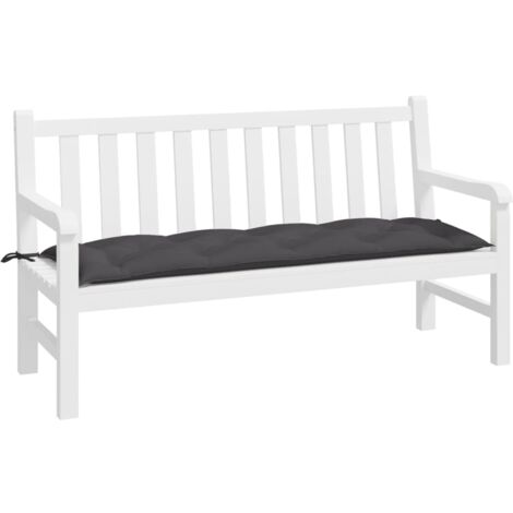 INLIFE Coussin de banc de jardin Tissu Anthracite 150x50x7 cm (1/5)
