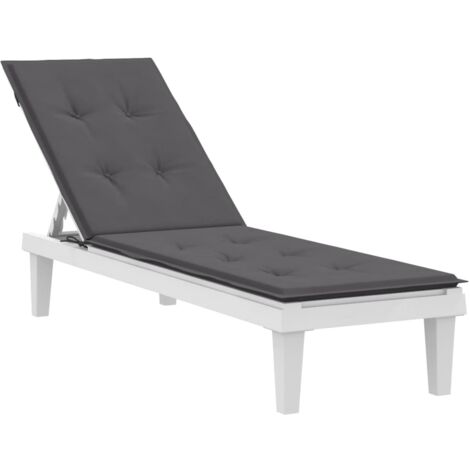 INLIFE Coussin de chaise de terrasse Anthracite (75+105)x50x3 cm (1/5)