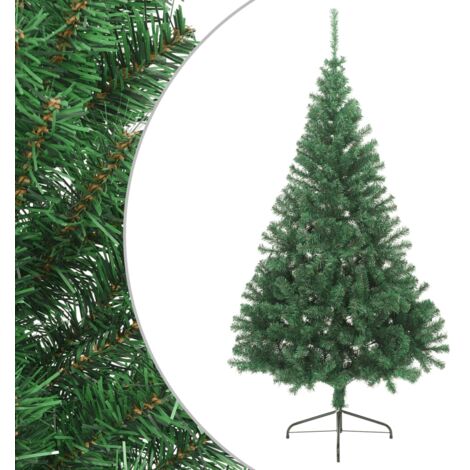 INLIFE Sapin de Noël artificiel moitié avec support Vert PVC 180 cm (1/5)