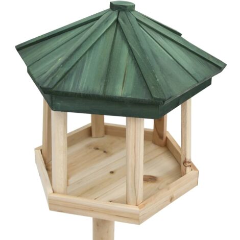 INLIFE Mangeoire à oiseaux Bois de sapin sur pied 33x106 cm (1/5)