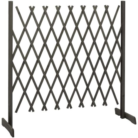 INLIFE Clôture en treillis de jardin Bois de sapin Gris 180x100 cm (1/5)