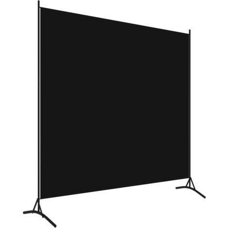 INLIFE Cloison de séparation 1 panneau Noir 175x180 cm