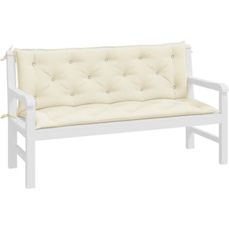 INLIFE Coussin de balancelle Blanc crème 150 cm Tissu (1/5)
