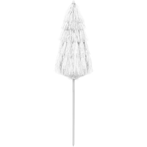 INLIFE Parasol de plage Blanc 180 cm (1/5)