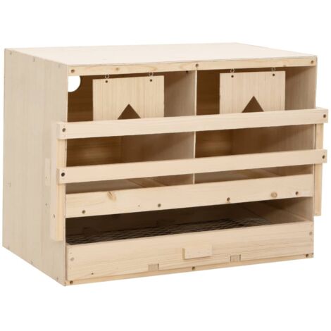 INLIFE Pondoir 2 compartiments 63x40x45 cm Pinède solide (1/5)