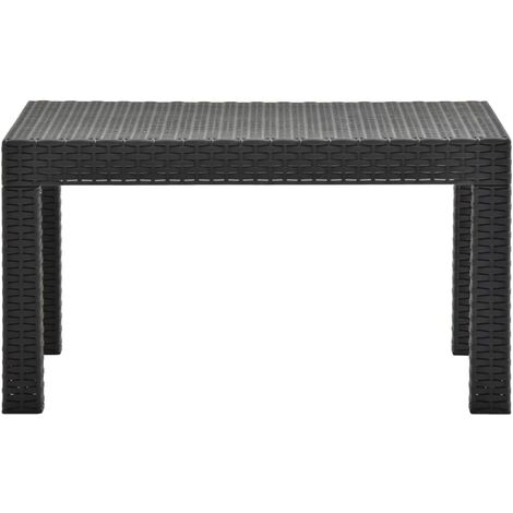 INLIFE Table de jardin Anthracite 58x58x41 cm PP (1/5)