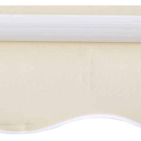 INLIFE Toile d'auvent de rechange Store Banne Crème en polyester haute densité 3 x 2,5 m (cadre non inclus)