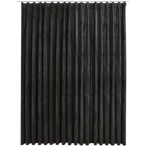 INLIFE Rideau occultant avec crochets Velours Anthracite 290x245 cm (1/5)