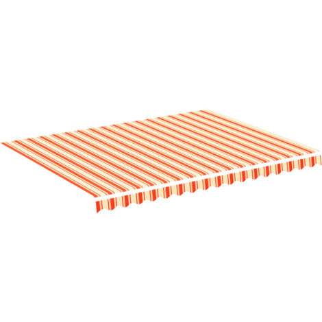 INLIFE Tissu de remplacement pour auvent Jaune et orange 4x3 m (1/5)