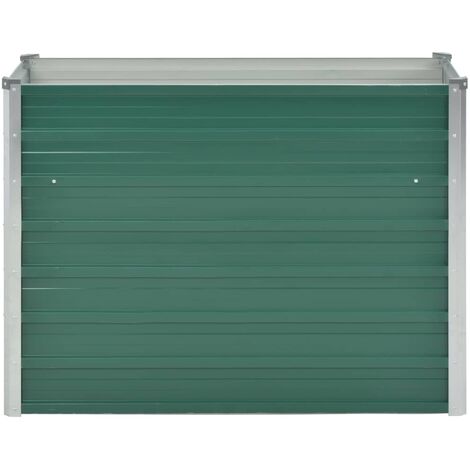 INLIFE Lit surélevé de jardin Acier galvanisé 100x40x77 cm Vert (1/5)